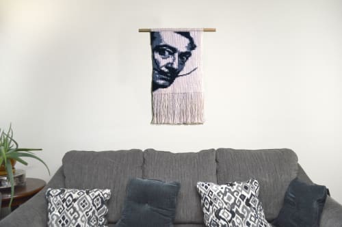 Salvador Dali Macrame Portrait | Wall Hangings by Q Wollock
