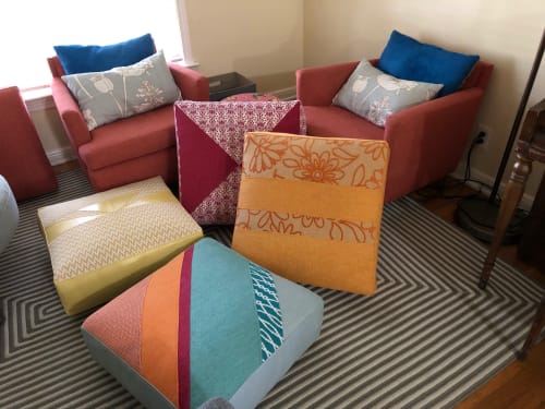 Lark and Owl floor cushions | Pillows by Iron Thread Design