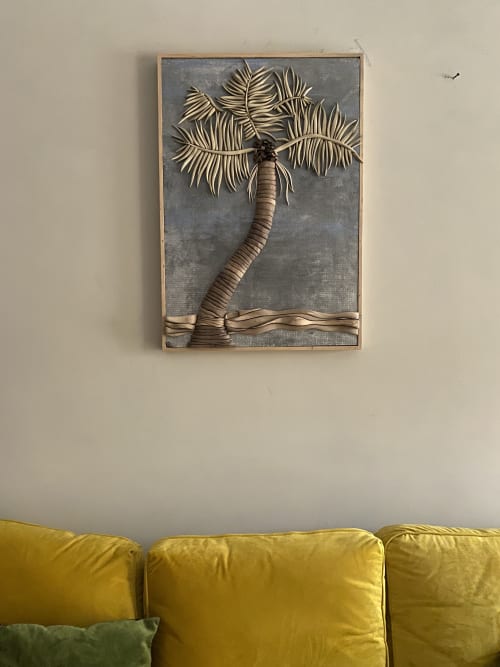 California Palm  30"x25" | Sculptures by Meleah Gabhart Art