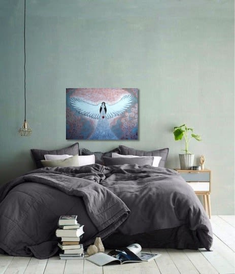 Angel Elerial | Oil And Acrylic Painting in Paintings by Elena Parau