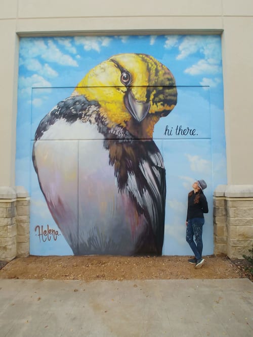 Hi There | Street Murals by Helena Martin | Hill Country Galleria in Bee Cave