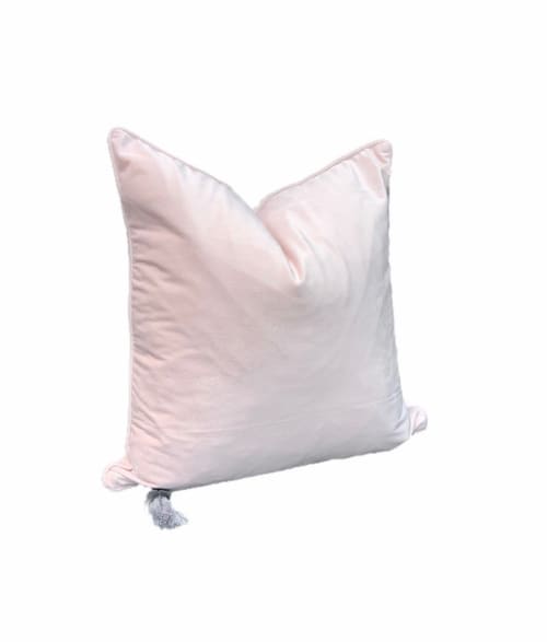 Blush Pink Pillow Cover | Ultra Soft Velvet Pillow | Pillows by SewLaCo