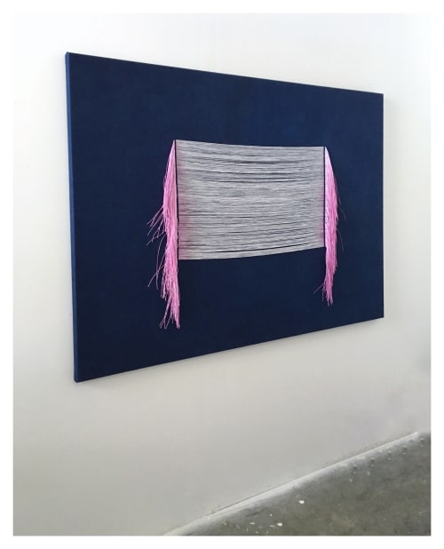 Painted Lines Commission | Macrame Wall Hanging in Wall Hangings by Liz Robb | Private Residence, Kona, HI in Kailua-Kona