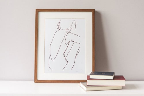 One Line Woman Body - A3 size limited edition screen print | Art & Wall Decor by forn Studio by Anna Pepe