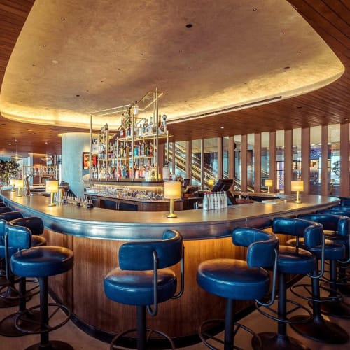 Custom zinc bartop by La Bastille seen at Queensyard, New York Wescover