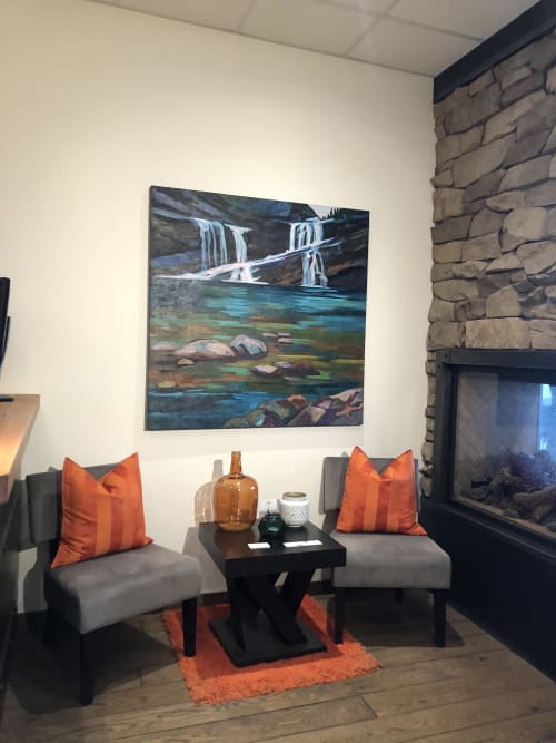 Cameron Falls | Paintings by Alison Philpotts | Elevation Gallery in Canmore