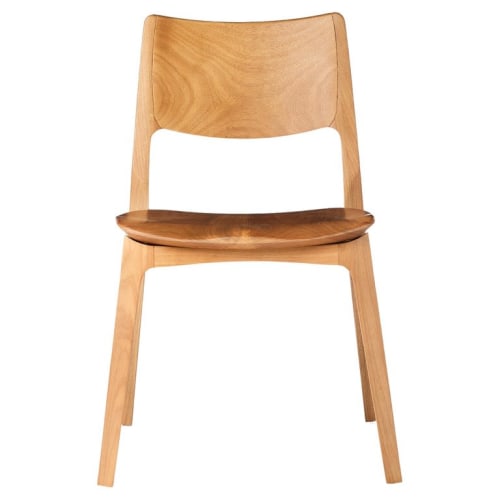 Post-Modern Style Aurora Sculpted Chair in Natural Finish | Chairs by SIMONINI