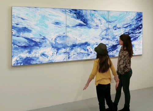 SOLD PRIVATE COLLECTION: LIVING OCEANS 1, Triptych | Paintings by Betty Jo Costanzo