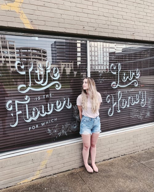 Life is the Flower, For Which Love is the Honey | Murals by Marley Soden | Local Honey Salon in Greensboro