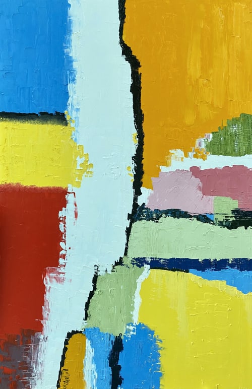 Falesias in colors | Oil And Acrylic Painting in Paintings by Hugo Auler Jr. Art
