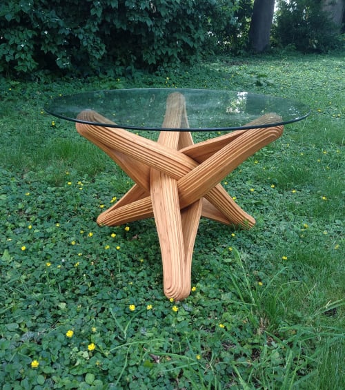 "Lock"  caramel  bamboo coffee table | Tables by JAN PAUL