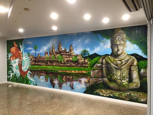 Buddha Mural | Murals by Drapl | Bao Down in Mount Coolum