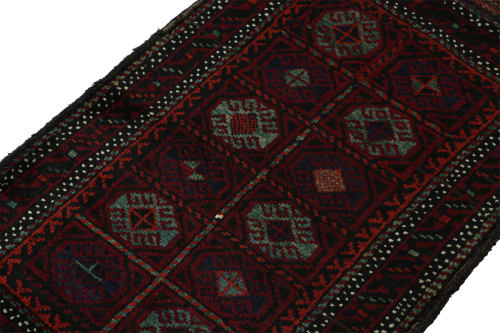 Vintage Baluch Afghan rug in Polychromatic Patterns by R&K | Rugs by Rug a