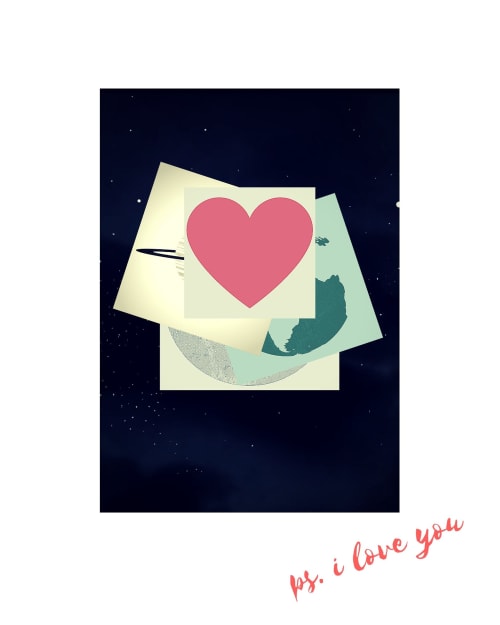 Ps. I love you - Space Love | Art Curation by American Alien Art