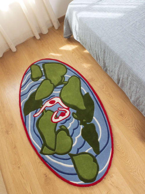 Dog Days Ripples - Tufted Wool Rug | Small Rug in Rugs by Tuft Love Studio