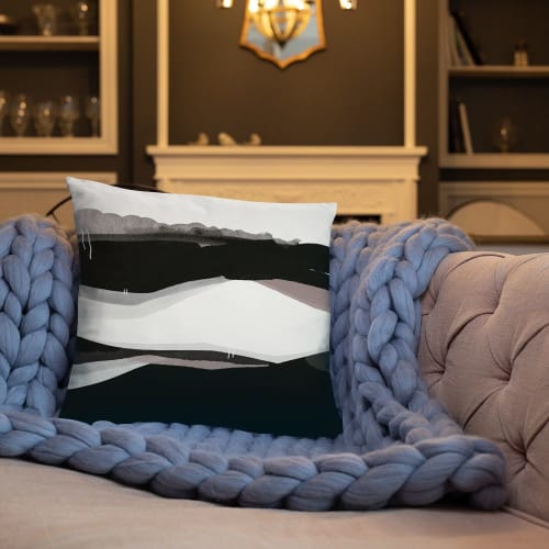Meander Square Throw Pillow | Pillows by Michael Grace & Co. | Seattle, WA in Seattle