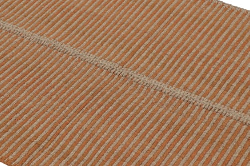 Rug & Kilim's Accent Kilim, Beige with Orange Textural | Rugs by Rug and Kilim