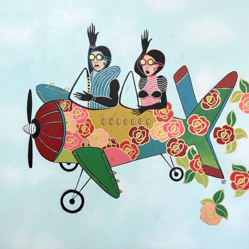 SOLD---Party in the jungle | Oil And Acrylic Painting in Paintings by Diana Rosa