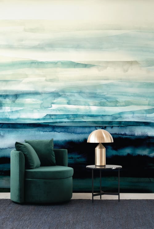 Sediment Wallpaper - Turquoise | Wallpaper by Emma Hayes