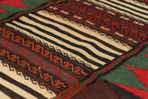 Vintage Afghan Kilim with Polychromatic Geometric Patterns | Rugs by Rug and Kilim