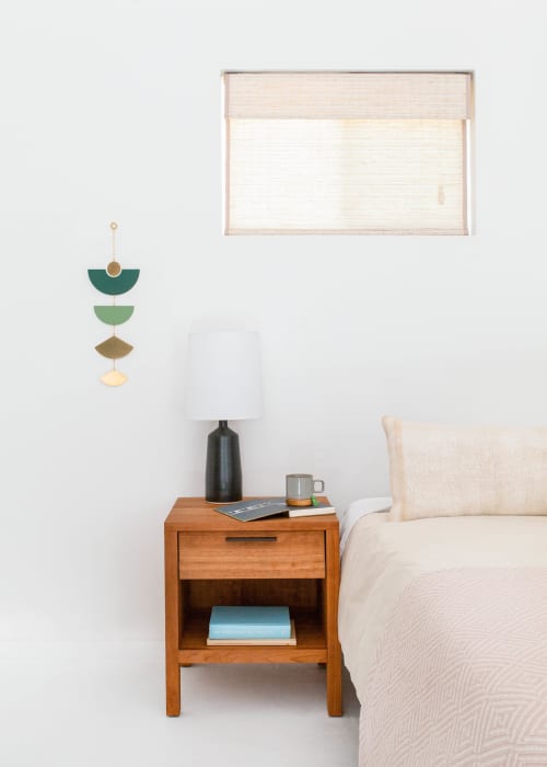 Verbena Wall Hanging in Green and Polished Brass