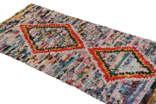 1950s Azilal Moroccan Runner rug with Polychromatic Patterns | Area Rug in Rugs by Rug and Kilim