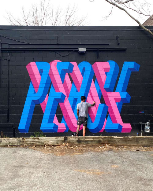 Peace & Love | Street Murals by Ben Johnston