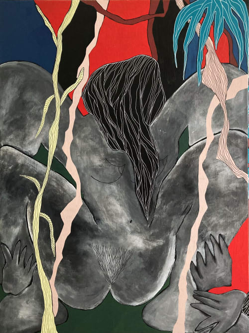 Cyclone X | Oil And Acrylic Painting in Paintings by THEODOSIA MARCHANT