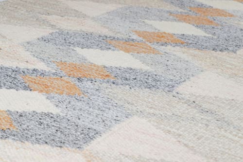 Rug & Kilim’s Scandinavian Rug in Beige and Gray, with Blue | Area Rug in Rugs by Rug and Kilim