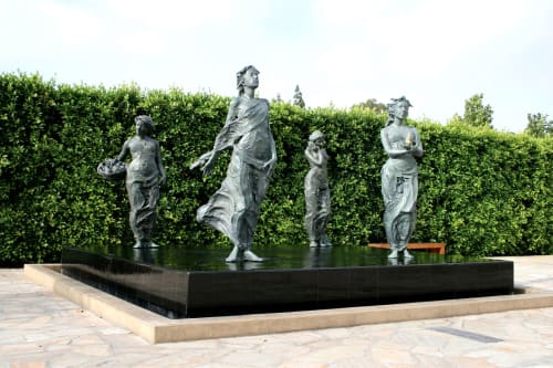 Elements Fountain by Jane DeDecker, NSG | Public Sculptures by JK Designs and the National Sculptors' Guild | Cerritos Sculpture Garden in Cerritos