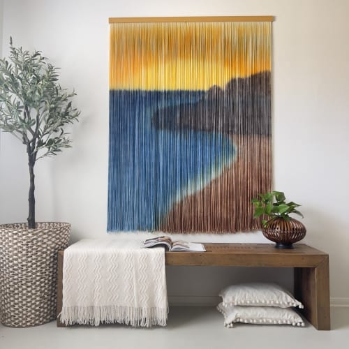Beach Sunrise Wall Art | Tapestry in Wall Hangings by Mercy Designs Boho