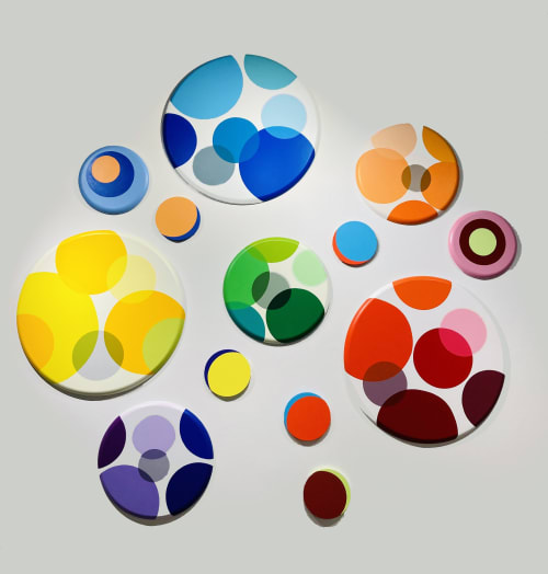 Color Wheel Installation | Oil And Acrylic Painting in Paintings by Abedin Fine Art