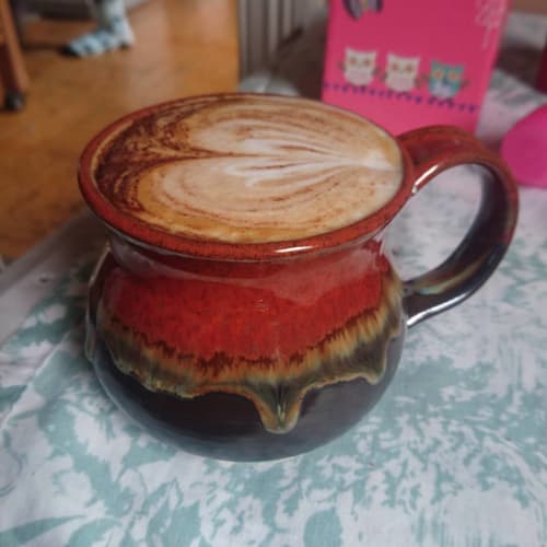 Red mug | Tableware by JMPottery