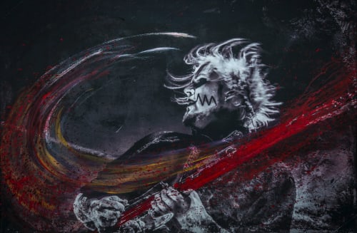 Rock Ink. - John 5 | Mixed Media by Pete Kasprzak