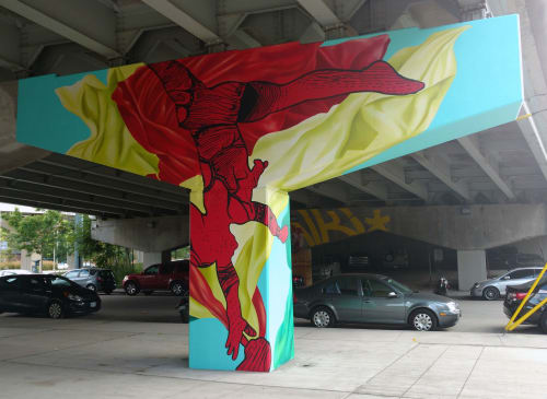 MULTIPLI’CITY | Street Murals by Annie Hamel | Underpass Park in Toronto