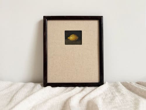 Still Life Lemon Canvas Print in Vintage Frame | Prints in Paintings by Melissa Mary Jenkins Art