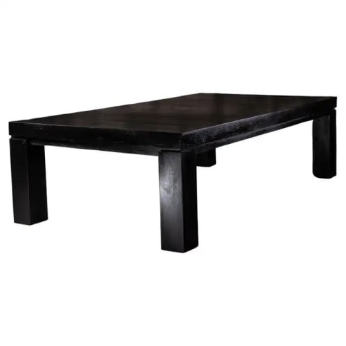 Outdoor Black Teak Dining / Ping Pong Table | Tables by Aeterna Furniture
