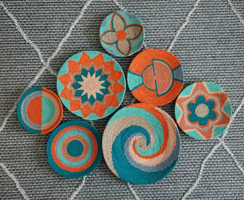 Set of 7 Basket Wall Decor | Decorative Plate in Decorative Objects by Sarmal Design