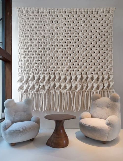 Extra Large Macramé Wall Hanging Room Divider Backdrop | Wall Hangings by MACRO MACRAME by Maeve Pacheco