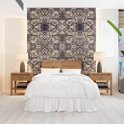 Sepia Magnolia Lace Wallpaper | Wall Treatments by Ri Anderson