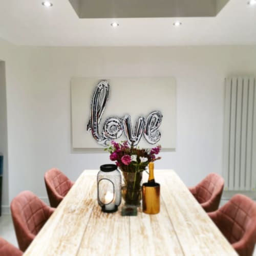 Love helium balloon painting | Paintings by Carla James