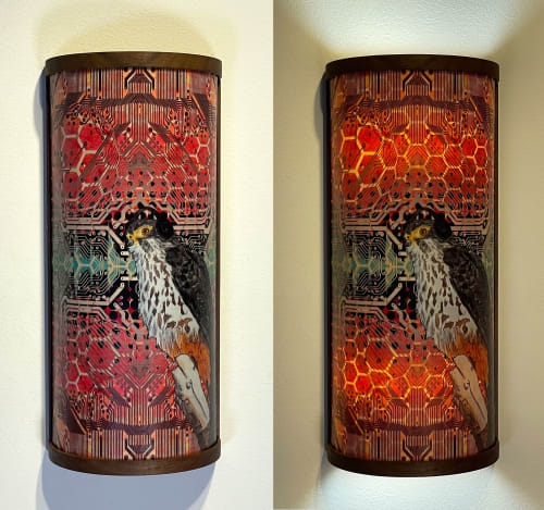 headphone hawk sconce in black | Sconces by Mad King Productions