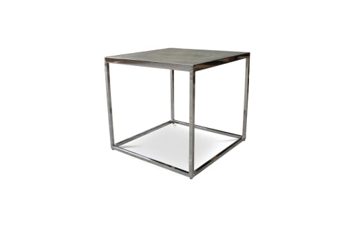 Jesse Polished Steel and Concrete Side Table from Costantini | Tables by Costantini Design