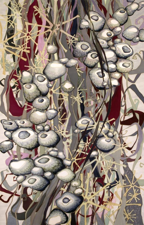 Wailele (Leaping Water or Waterfall in Hawaiian) | Oil And Acrylic Painting in Paintings by Cudra Clover | Maui Arts & Cultural Center in Kahului