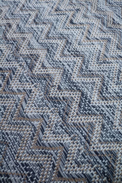 Bespoke Zig-Zag Wool Rug | Rugs by MEEM RUGS