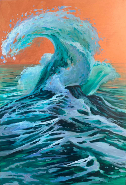 Ocean #22 | Oil And Acrylic Painting in Paintings by Lindsey Millikan