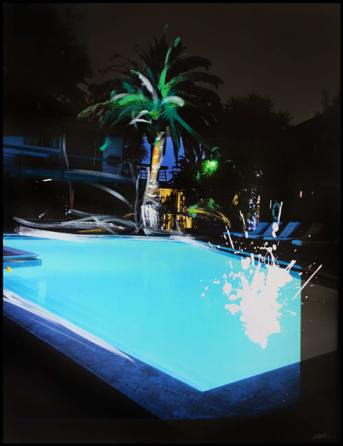 Hollywood Gardens Nightswim | Paintings by Pete Kasprzak | V Wine Room in West Hollywood