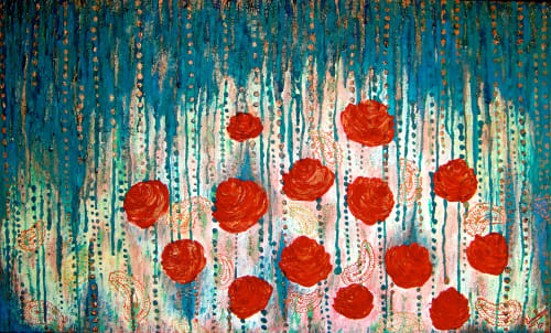 Wild rose vibrations | Paintings by Elena Parau