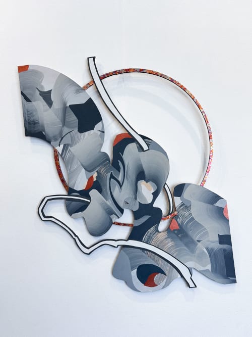 Wave Sculpture — 04 | Rust | Wall Hangings by Leo Shallat