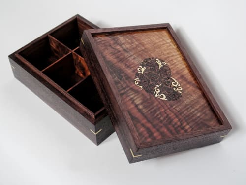 Heart of the Family Tea Box | Tableware by Copper Pig Woodworking